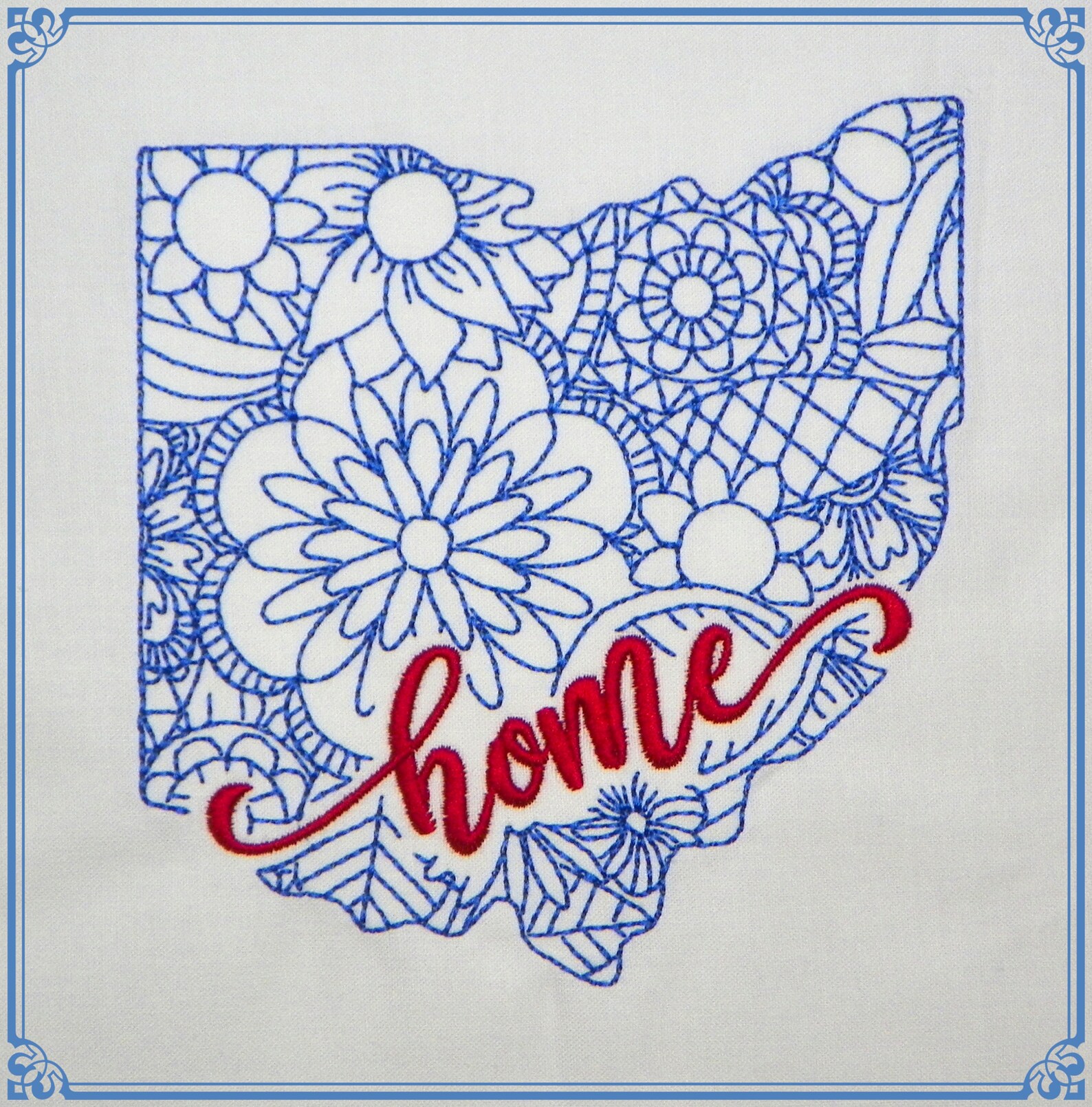 State-map-ohio-5x7-cf-nls (1 Machine Embroidery Design) - Etsy