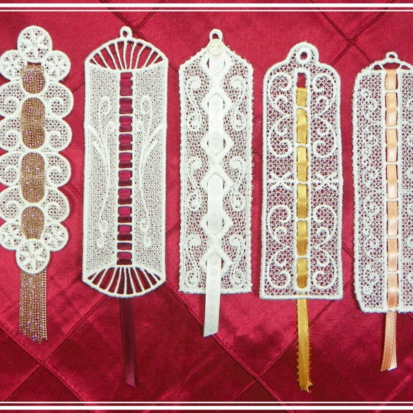 FSL-Ribbon-Bookmarks-5x7-NLS (5 Machine Embroidery Designs)