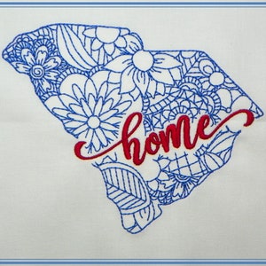 State-kaart-Zuid-Carolina-5X7-CF-NLS (1 machineborduurontwerp)