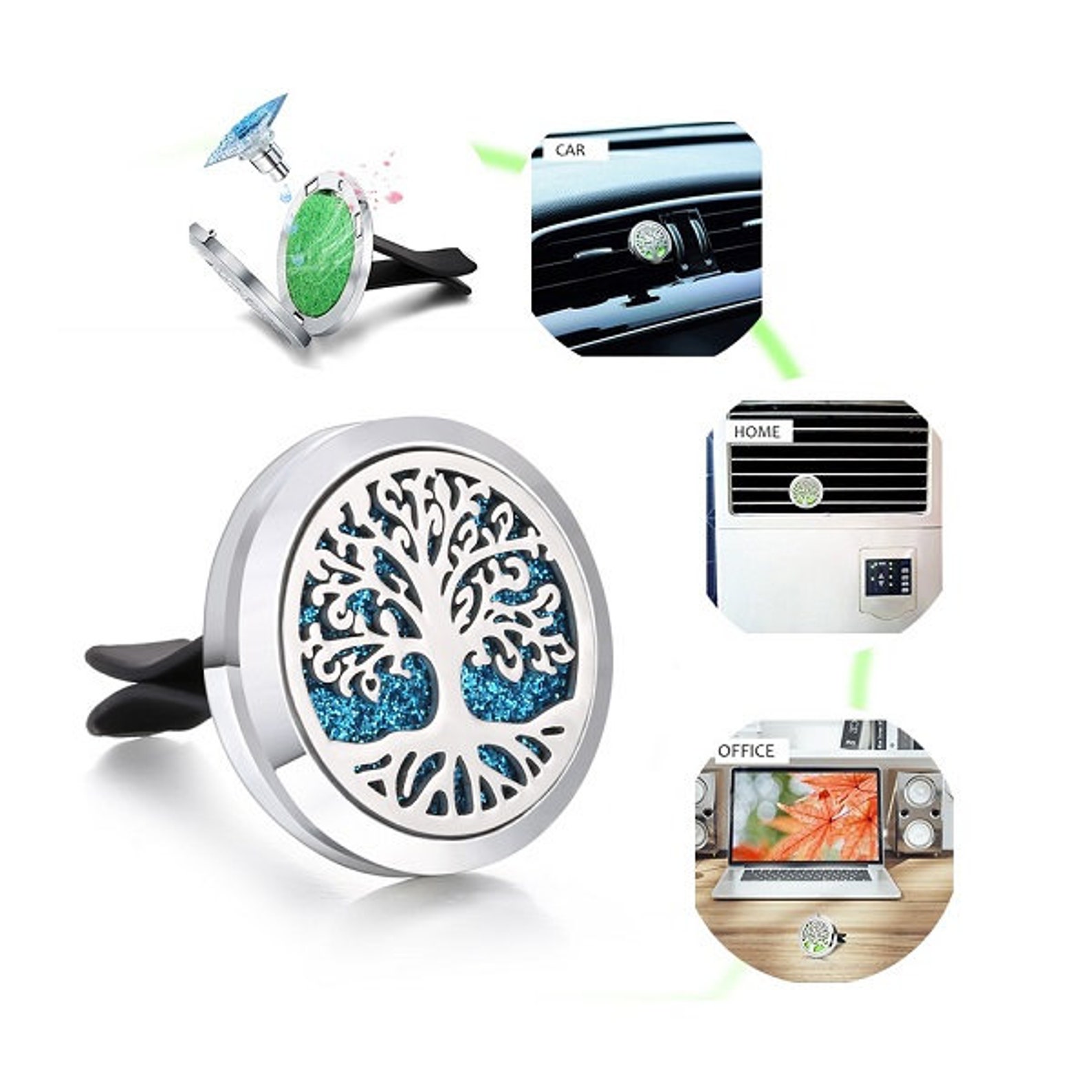 Car Air Freshener Perfume Diffuser Stainless NS004 Etsy