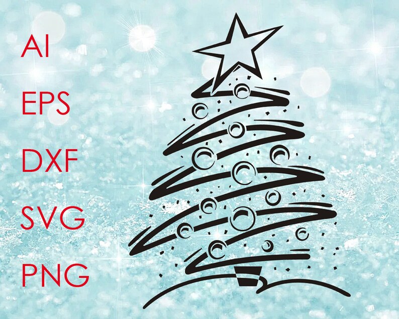 Christmas tree svg file for cricut Christmas tree t-shirt Christmas tree Vector Png Dxf Eps Christmas tree Cut File for Silhouette decals
