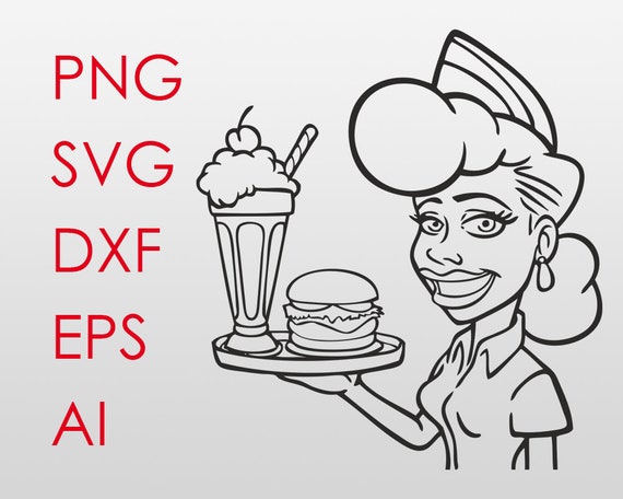 Download Waitress Svg File Waitress Clipart Waitress T Shirt Waitress Etsy