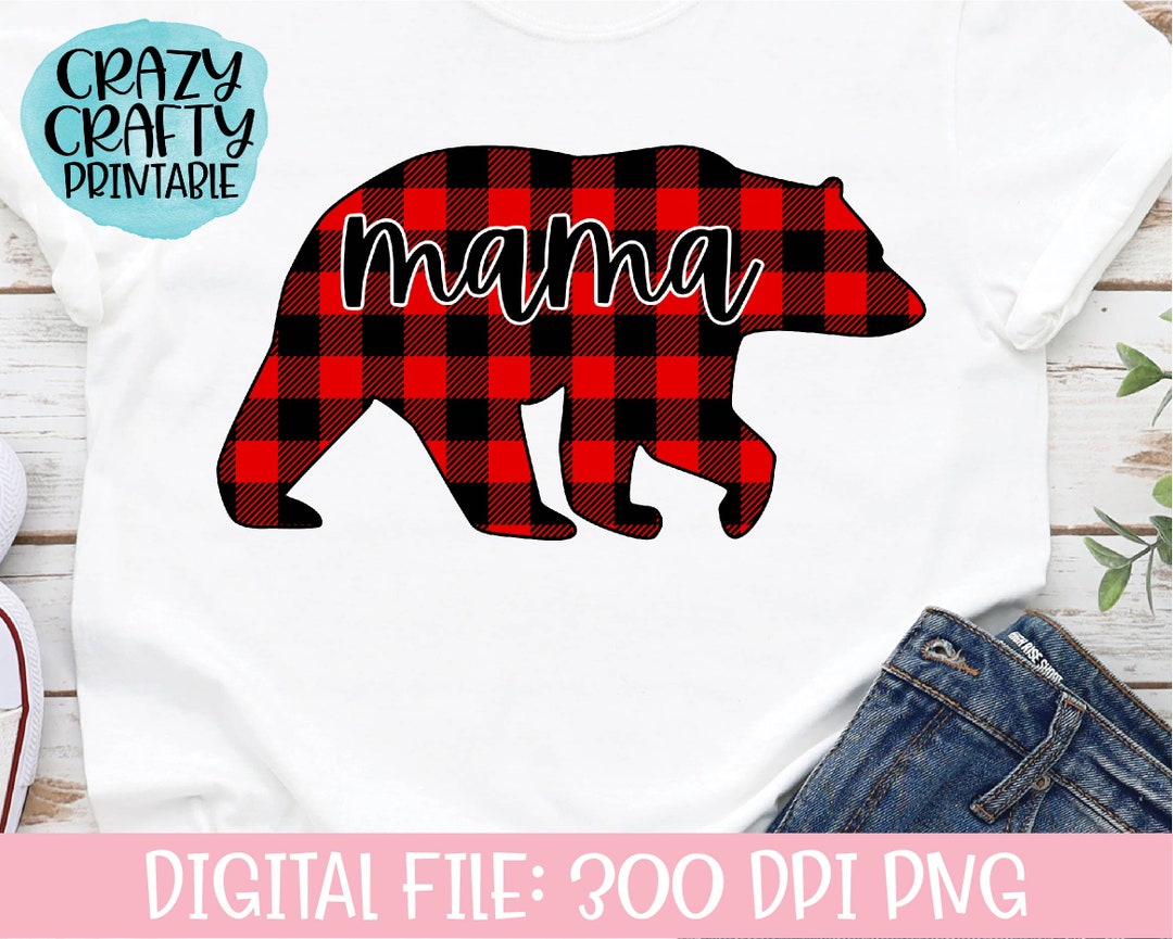 Mama Bear PNG Mother's Day Printable Sublimation File - Etsy