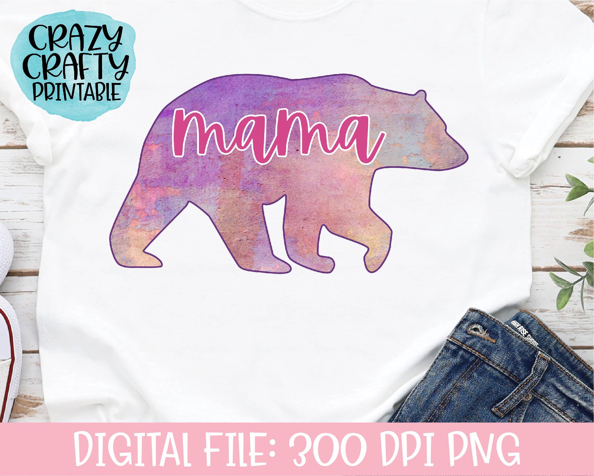 Mama Bear PNG Mother's Day Printable Sublimation File - Etsy