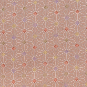 Asanoha Sashiko Dotted Stars Yakata - Pink - 100% Cotton by Sevenberry Japan