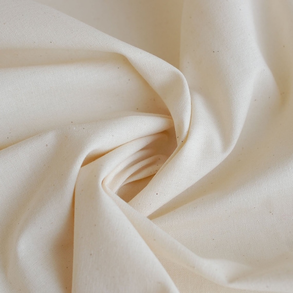 Organic Unbleached Cotton Muslin 38 Wide Sold by Half Yard and Yards 100%  Cotton 