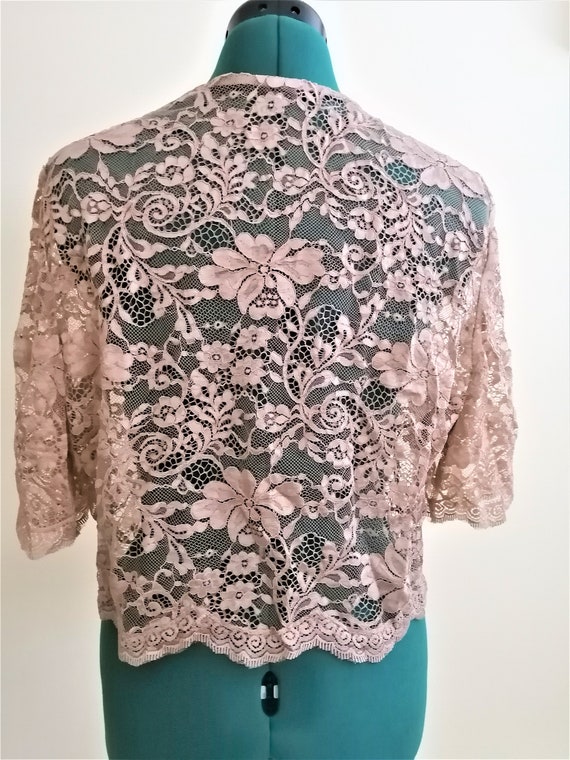 Blusa de encaje rosa sales