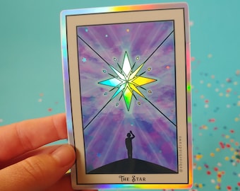The Star Tarot Card Holographic Sticker