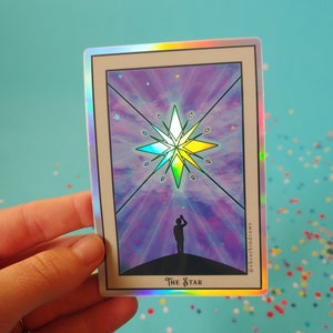 Der Stern Tarot Karten Holo Sticker