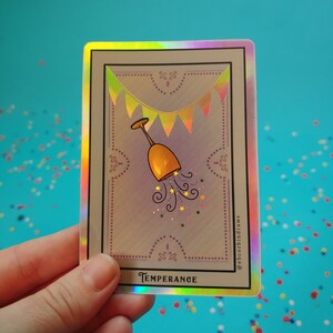 Temperance holografischer Tarotkartenaufkleber