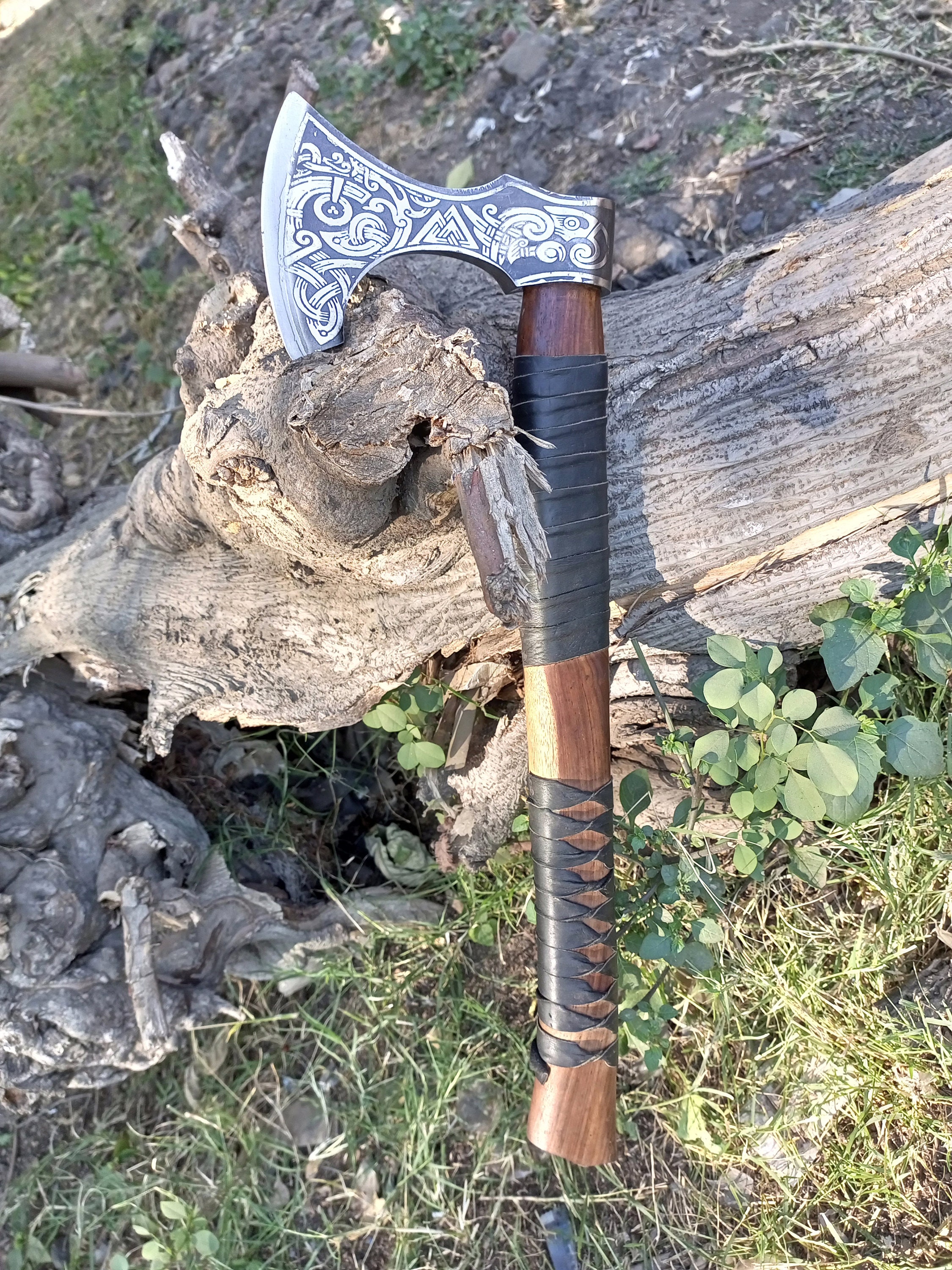 Custom Viking Throwing Tomahawk Axe, Hand Forged Bearded Axe,medieval ...