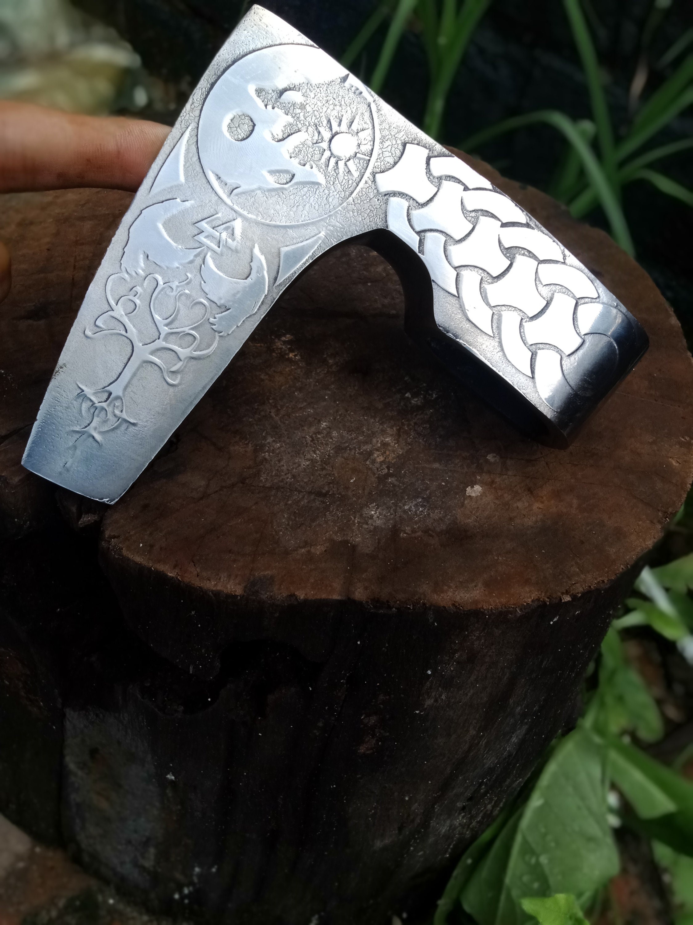 Axe Head Custom Hand Bearded Axe Head With Sheath Etsy