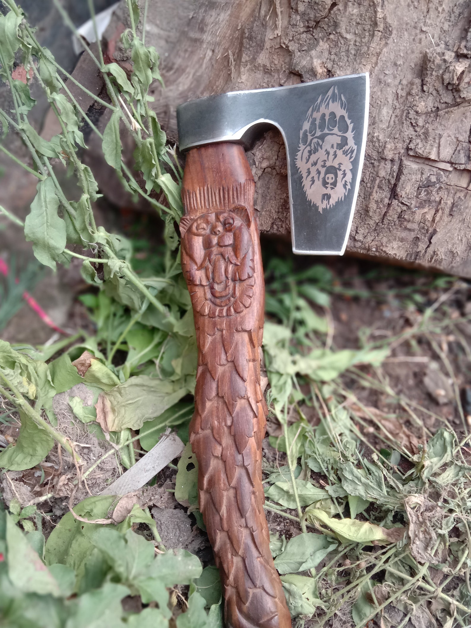 Personalized Axe.Custom Hand viking Axe Handle work Etsy