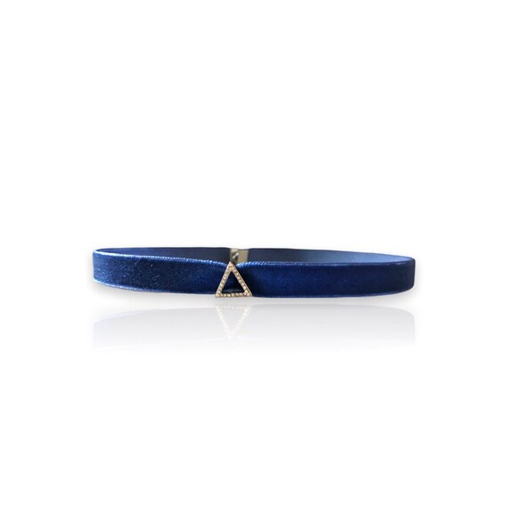 Blue velvet choker deals