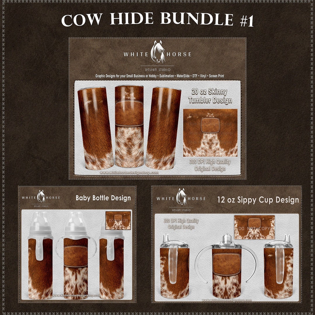 Buy Matching Cowhide Sublimation Tumblers Kids Sippy Online in