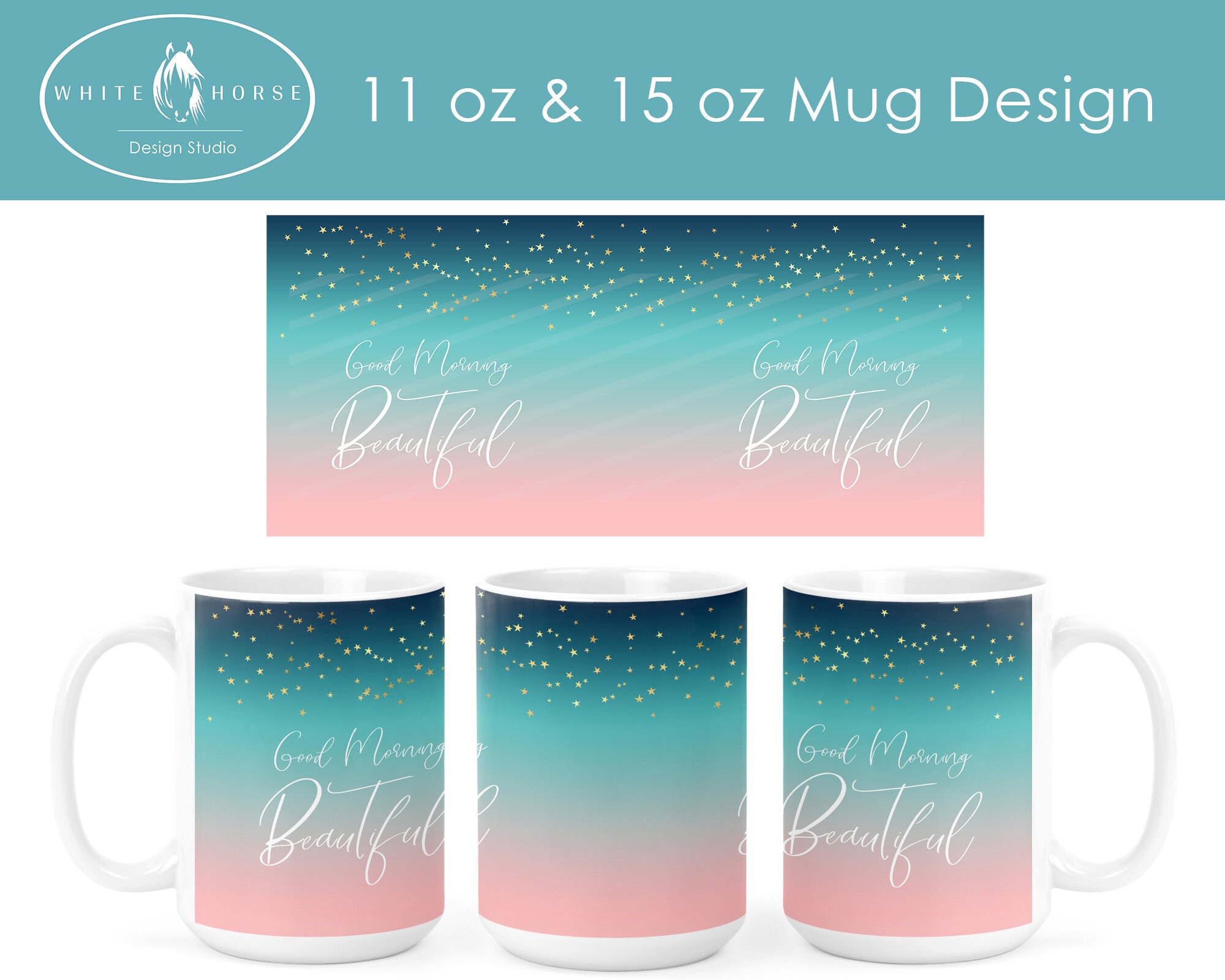 Download Good Morning Beautiful 11 Oz And 15 Oz Mug Sublimation Etsy
