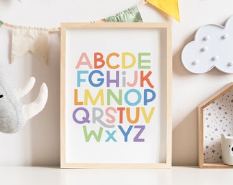 Colorful Alphabet Wall Art • Printable • Digital Download