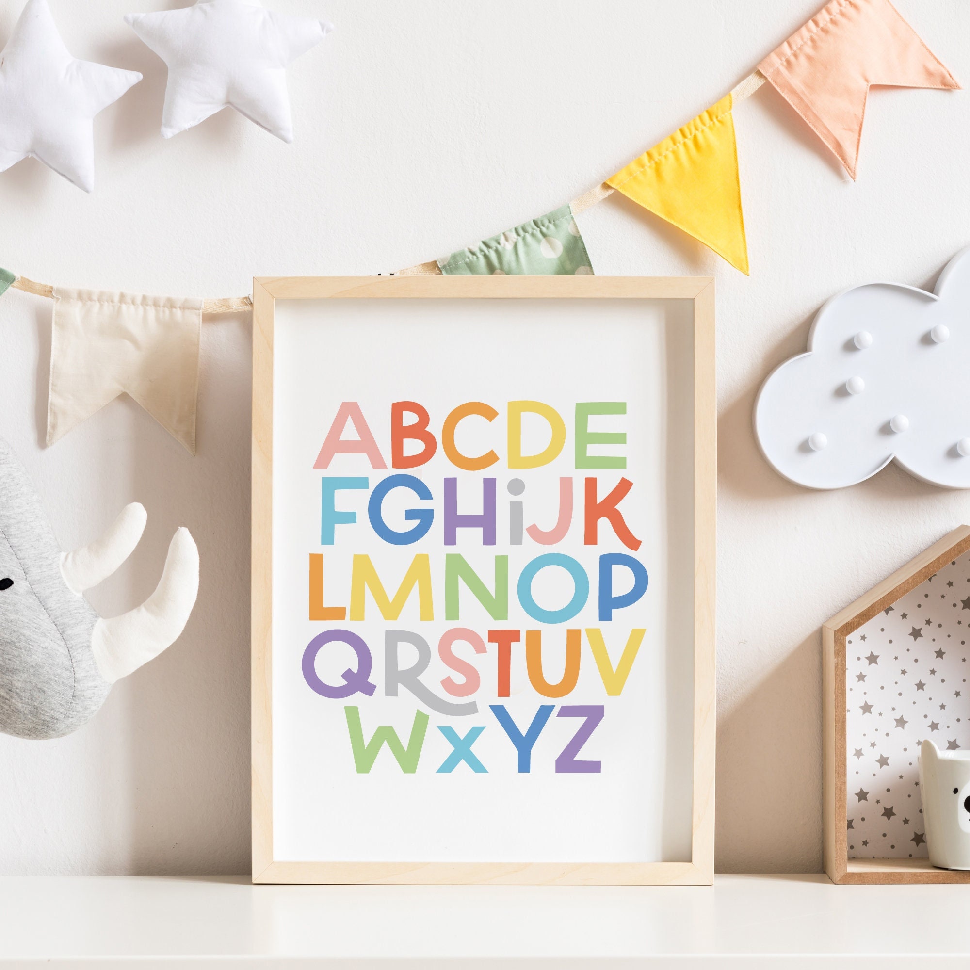 Alphabet Wall Art ( hand-colored ) main image 1