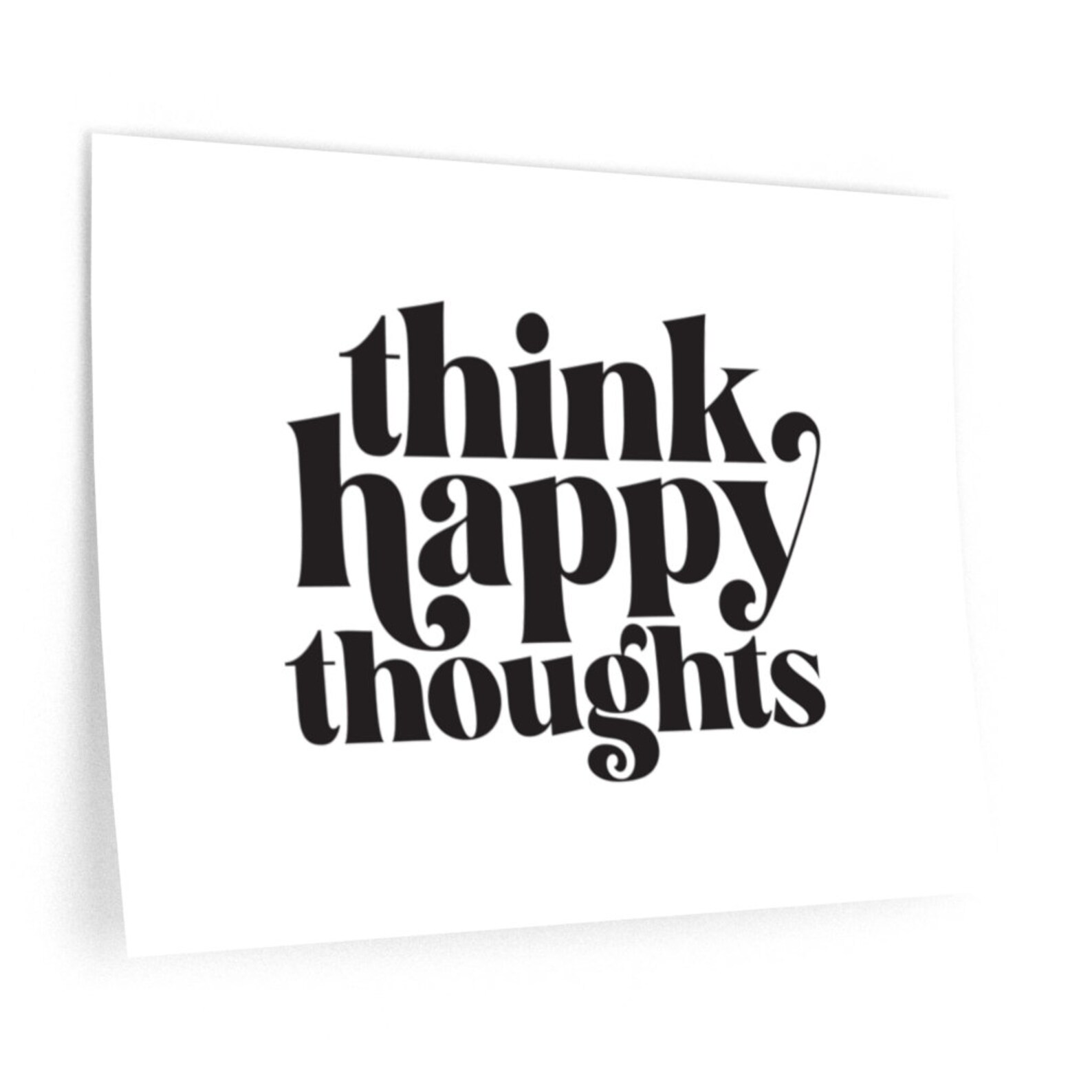 Think Happy Thoughts Wall Decal Etsy