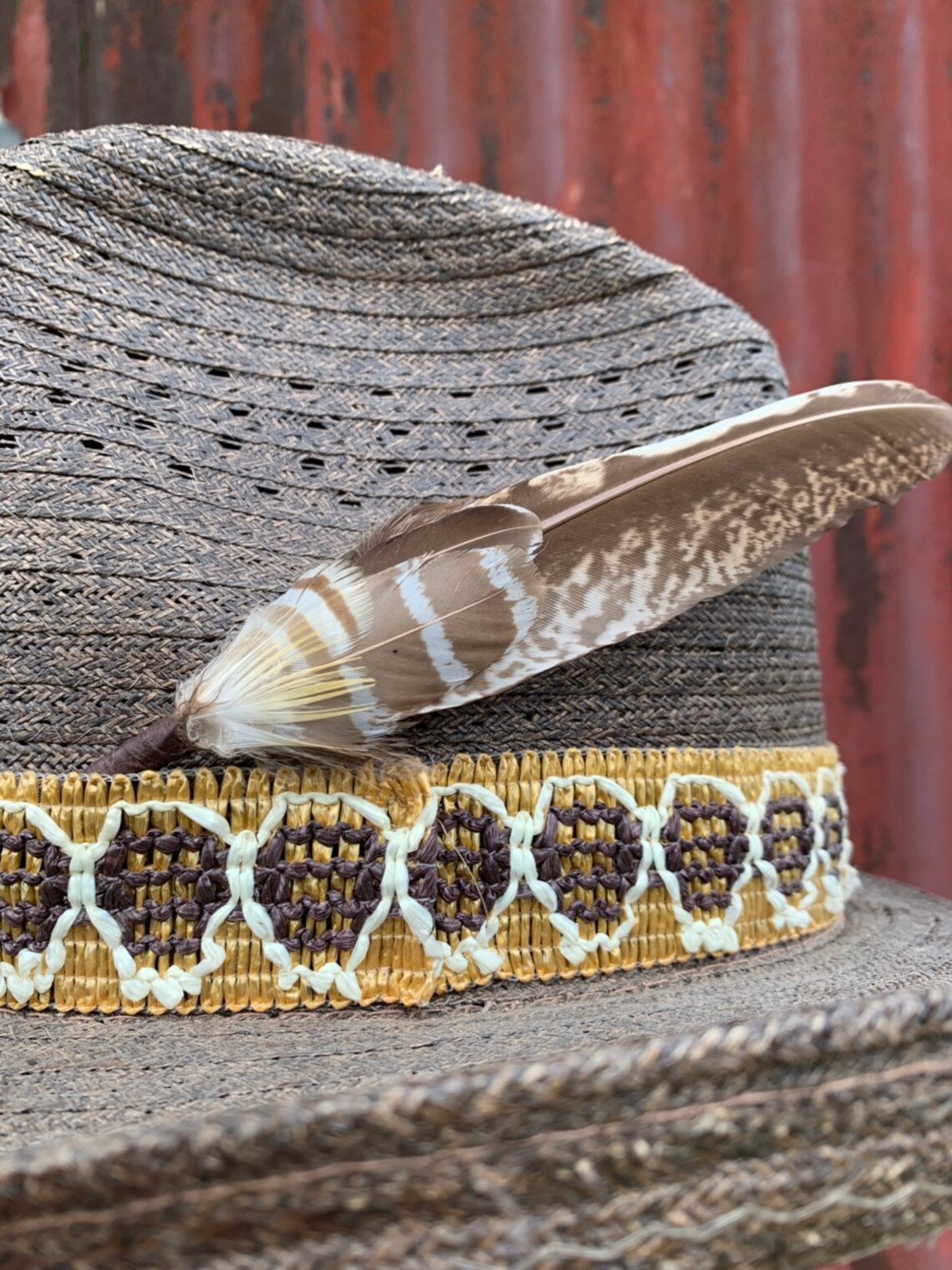 Handmade Feather Hat Pin Statement Piece Hat Accessory Etsy