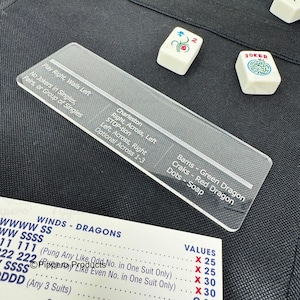 Mahjong Line Finder Reader with rules, Clear Mah Jongg Line Reader, Mahj Rules Helper, Mahjong Gifts, Mahjong Accessories, Mahj Line Guide
