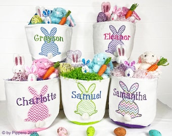 Personalized Easter Basket,  Customized Easter Basket, Kid's Easter Basket, Embroidered Easter Basket