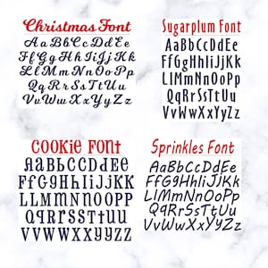 Stocking Font Personalized Custom Embroidered Classic Red Velvet Family Christmas ...