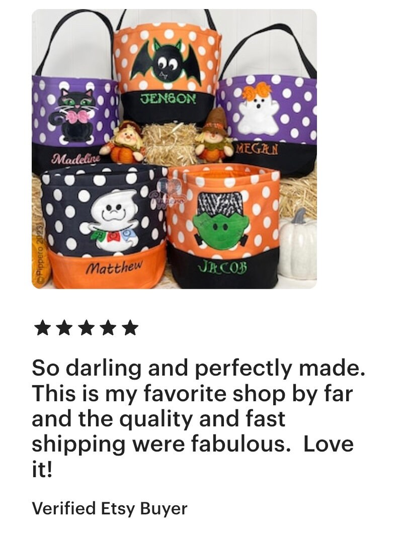 Trick or Treat Bag | Trick or Treat Bucket | Halloween Bag | Halloween Basket | Halloween Bucket | Halloween Tote
