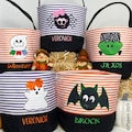 Trick or Treat Bag | Trick or Treat Bucket | Halloween Bag | Halloween Basket | Halloween Bucket | Halloween Tote