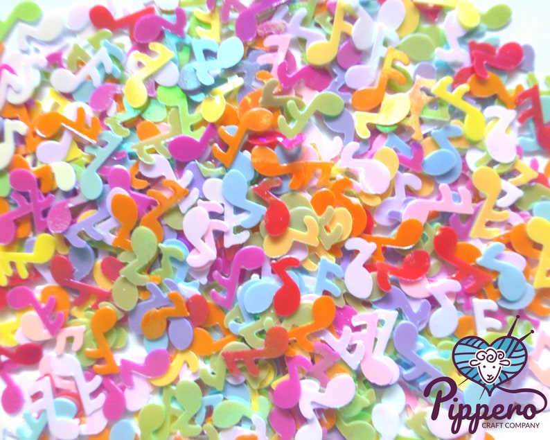 Colorful Music Notes Glitter Music Notes Shape Confetti Etsy