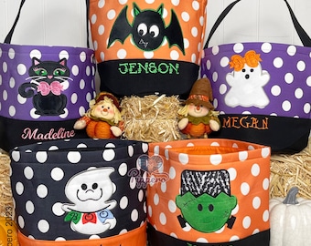 Trick or Treat Bag | Trick or Treat Bucket | Halloween Bag | Halloween Basket | Halloween Bucket | Halloween Tote