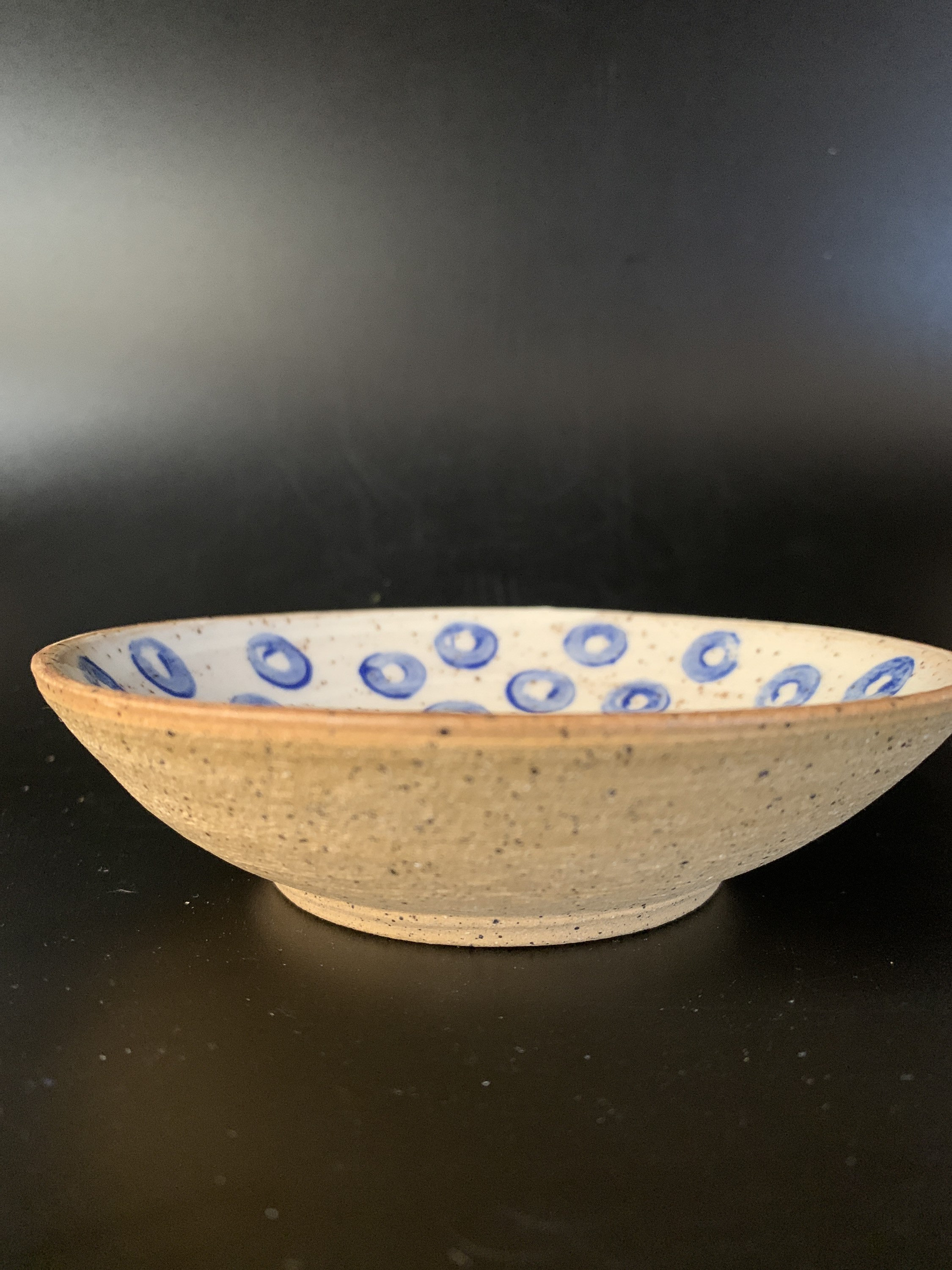 Hand Made Blue and White Pottery Bowl, Wheel Thrown Functional ...