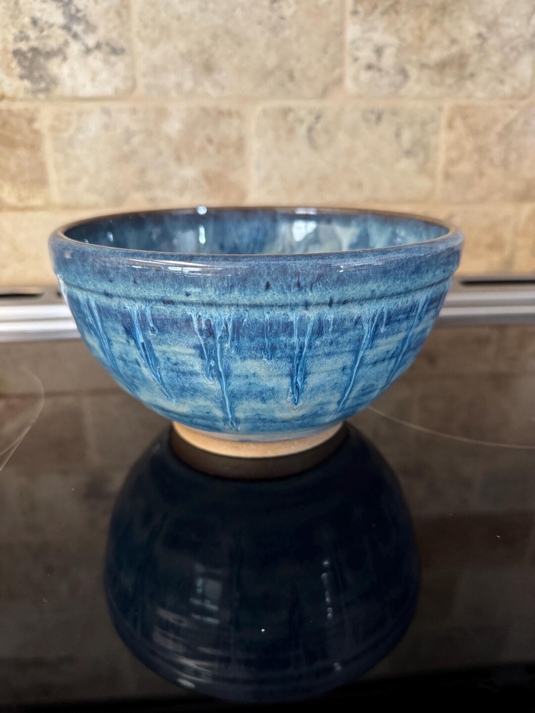 Blue Wheel Thrown Pottery Bowl, All Purpose Hand Made Stoneware Bowl - Etsy