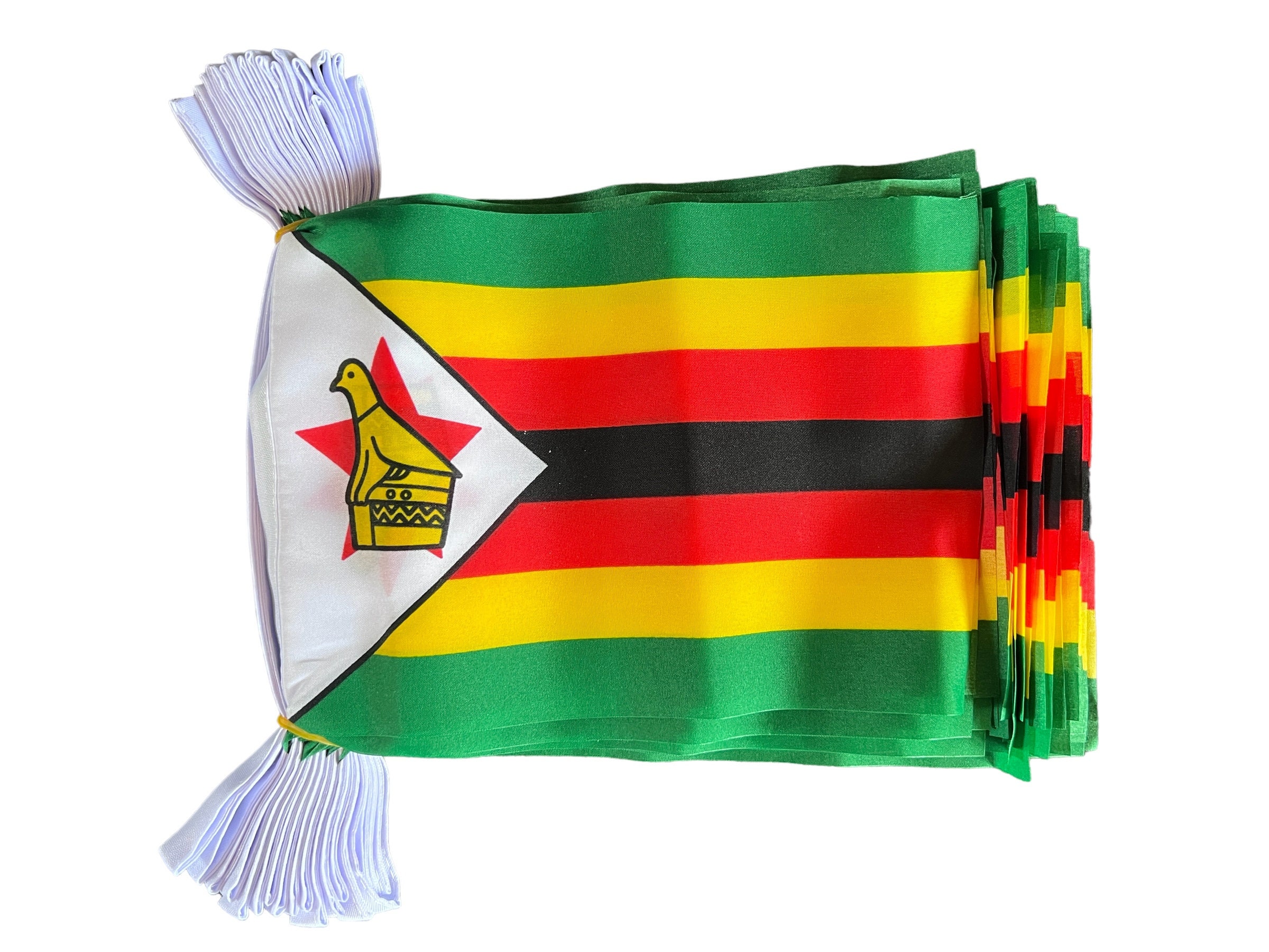 ZIMBABWE FLAG BUNTING 9 metres 30 flags