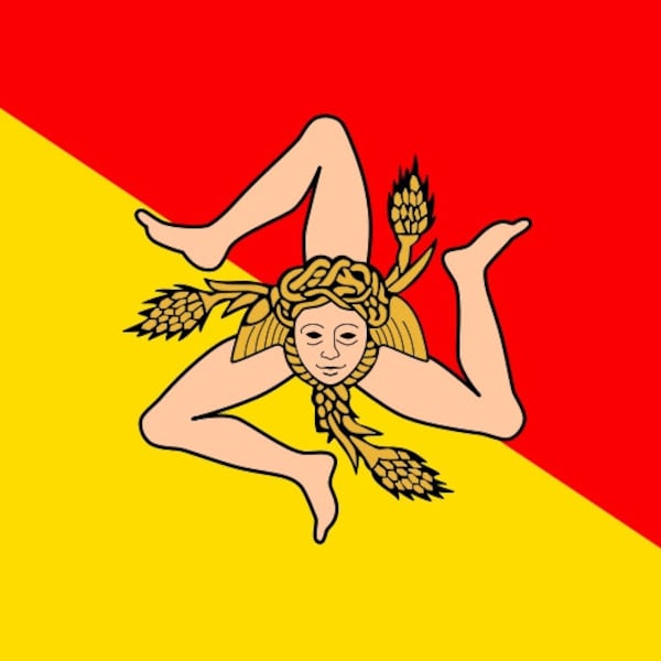 SICILY FLAG 5X3 FEET (150cm X 90cm)