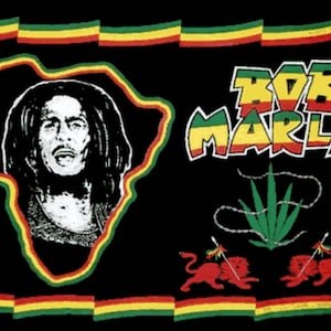 BOB MARLEY Africa FLAG Afro American Jamaica 150cm x 90cm 5x3 feet