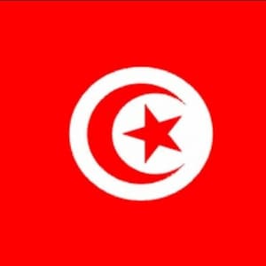 DRAPEAU TUNISIE 5X3 PIEDS (150cm X 90cm)