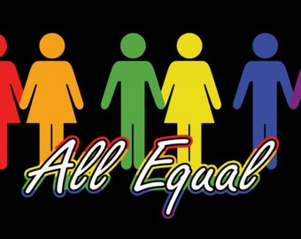 ALL EQUAL pride and lifestyle flag LGBTQ 150cm x 90cm 5x3 feet
