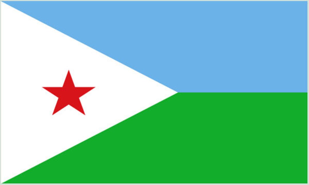 Djibouti Flag 5x3 Feet 150cm X 90cm Etsy Australia