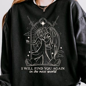 Licensed Acotar comfort colors sweatshirt/ SJM/ Cassian/ Nesta/ Lord of Bloodshed/ Lady Death/Velaris/ House of Wind/ Illyrian bloodline