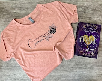 Julian and Scarlett crop, crimson shirt, Scarlett Dragna shirt, Caraval Sweatshirt, bookish love shirt, Stephanie Garber, caraval merch