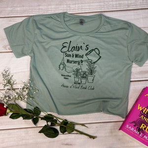 LICENSED Elain Archeron Garden shirt, Elain Nursery, Elain Garden, the Seer, SJM  merch, Sarah J Maas,  acotar merch, elain crop, acotar,
