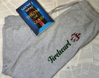 LICENSED Fireheart Joggers | Tog| Fireheart gift set| SJM | Terrasen | Aelin Galathynius | To whatever end | Sarah J Maas | you do not yield