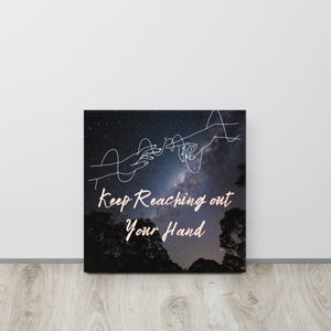 Licensed Keep reaching out your hand thin canvas/ Nesta and Cassian/ ACOSF merch/ acotar series/ Nesta Archeron/ Book home decor/ Book Decor