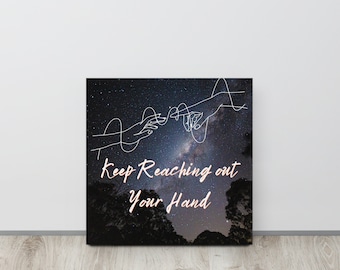 Gelicentieerd Blijf je hand uitstrekken dun canvas/Nesta en Cassian/ACOSF-merchandise/acotar-serie/Nesta Archeron/Boek woondecoratie/Boekdecoratie