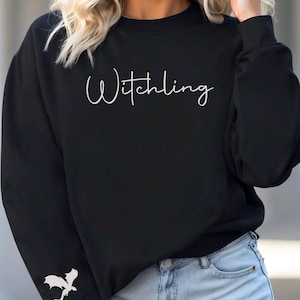 Licensed Manon Blackbeak Witchling Embroidered Sweatshirt/ Thirteen/ SJM/ TOG/ Terrasen/ Abraxos/ Aelin Galanthynius/ you do not yield