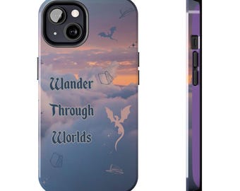 Wander Through Worlds Tough Phone Case | Fantasy Phone Cover, Adventure Gift, Book Lover Accessory, Unique Cellphone Case, Stylish [...]