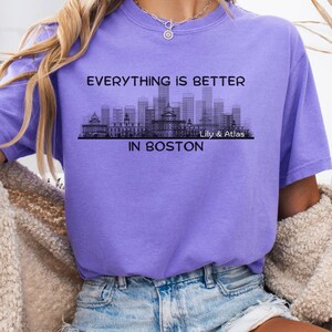 Es endet mit uns inspirierten Komfort Farben Shirt, Lilienblüten, Atlas und Lilie, Colleen Hoover, alles ist besser in Boston