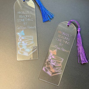 Colleen Hoover bookmark / engraved bookmarks / high quality acrylic bookmark / bookish gift / booktok / romance books