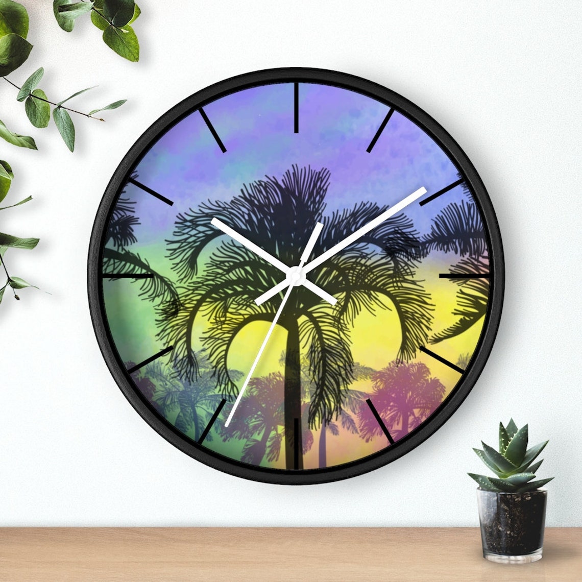 Beach wall clock Wall clocks large Modern clock Cool wall Etsy